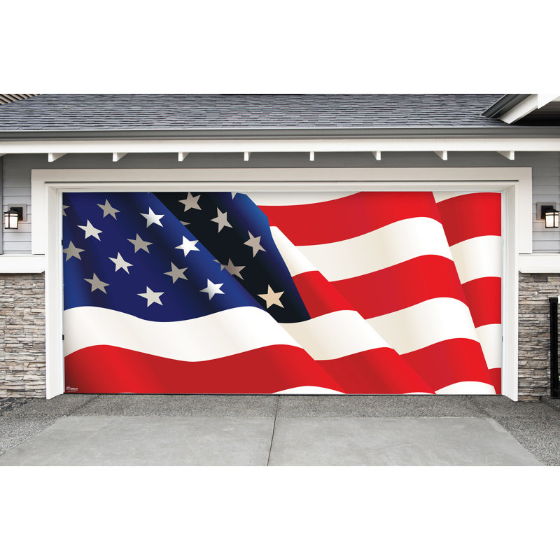 The Holiday Aisle® American Flag Garage Door Mural & Reviews Wayfair